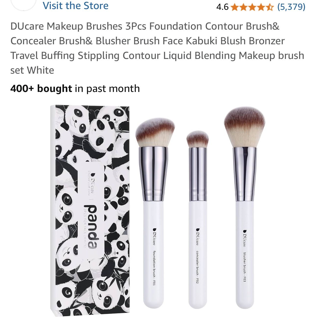3pcs Makeup Brush Set, New