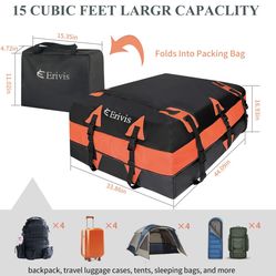 Car Rooftop Cargo Carrier, 15 Cubic Feet