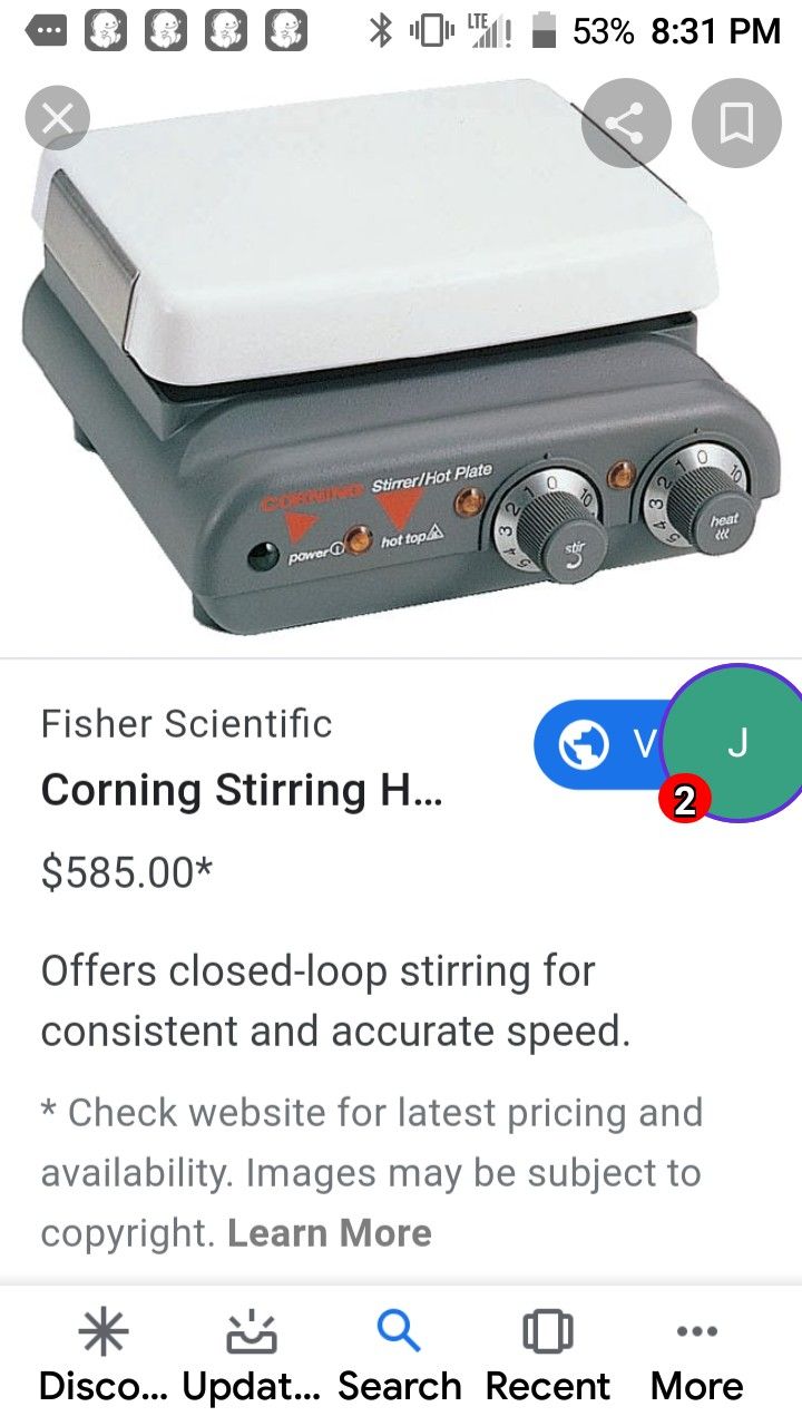 Corning. Stiring hot plate