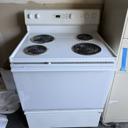 White Electric Stove 