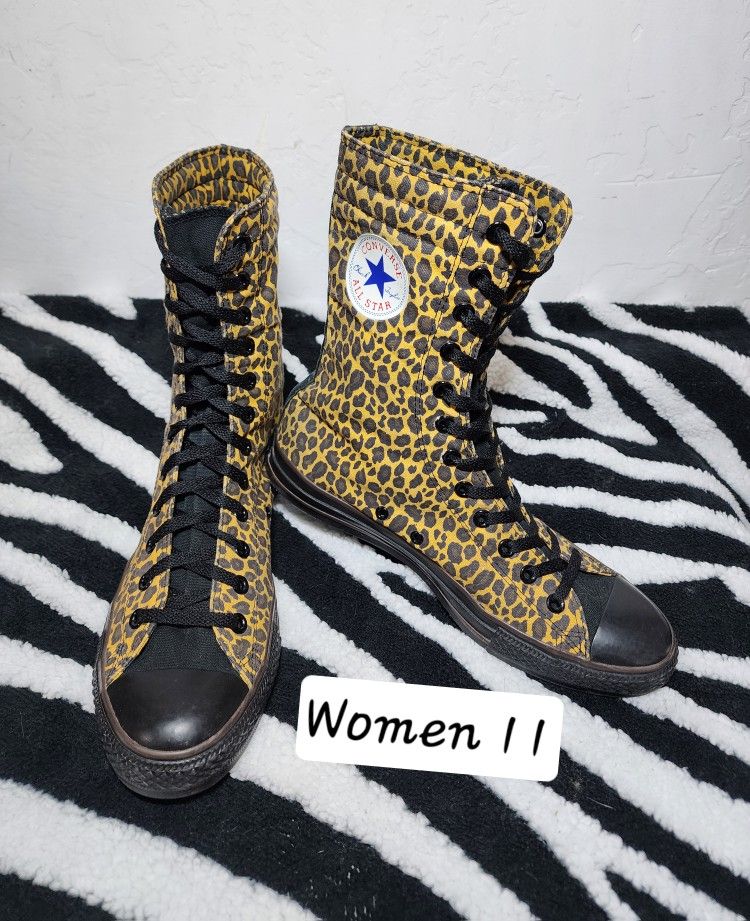 RARE Converse All Star X-HI fold down calf high Women 11