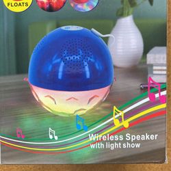 Waterproof Speaker With Light Show- New