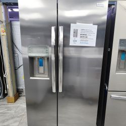 FRIDGIDAIRE SIDE BY SIDE REFRIGERATOR WITH 1 YEAR WARRANTY/1AÑO DE GARANTIA POR ESCRITO 