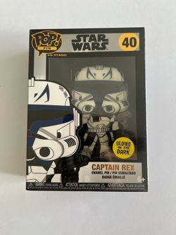 Funko Pop! Pin Star Wars Captain Rex #40 Glow in the Dark MINT plastic sealed