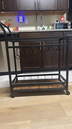 Bar Cart with Wheels
