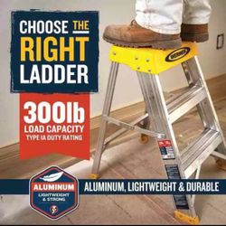 2 ft. Aluminum Step Ladder 8ft. Reach Height Foldable Sturdy Non-Slip Treads NEW