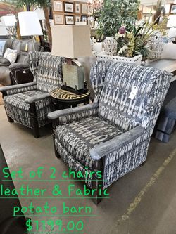 Chairs Set Of 2 Potato BarnWe are located at 2811 East Bell road. Another Time Around Furniture.
