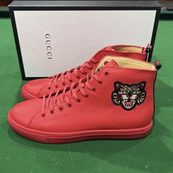 Men’s Gucci Appliqués Red Sneakers