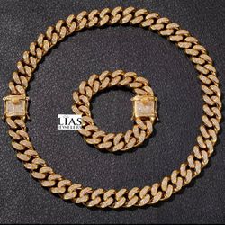 New 18k Yellow Gold Cuban Link Chain 