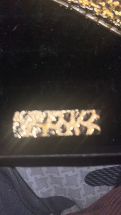 Double finger nugget ring 14k dipped