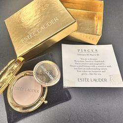 Estee Lauder Pisces Zodiac Lucidity Pressed Powder Compact Collectible with Box NEW