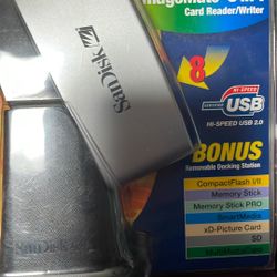 Sandisk ImageMate 8 in 1 USB 2 Card Reader/Writer SDDR-88-A15 Factory Sealed NIP