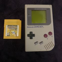 Original Excellent Condition 1989 Nintendo gameboy With Pokémon yellow 