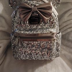 Loungefly Silver Sequins Backpack 