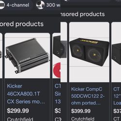 Kicker 12s Speaker And Amp 