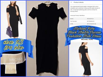 Michael Kors Black Stretch-Viscose dress size XS