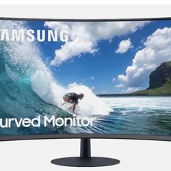 Samsung Curved T55 27” Monitor W/Box And HDMI Cable