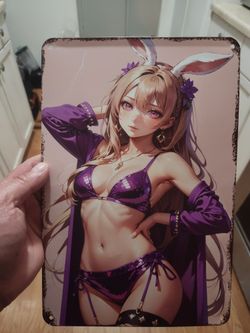 Metal Frame Anime Girl/ Collectors Item