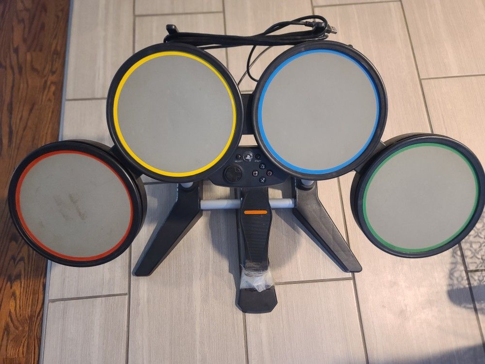 Wired Playstation 2/3 Rock Band Drum Set (Works)