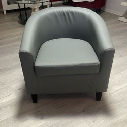 2 Grey Barrel Chairs Brand New