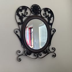 Brown Iron Mirror 