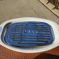 Vintage Cornflower Corning Ware Turkey Platter W Metal Insert