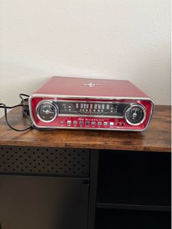 ION Mustang LP 4-in-1 Vinyl Record Player Turntable - Red