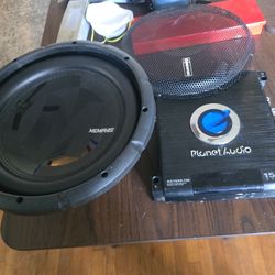 Memphis 12" Sub And Planet Audio 1500 Watt Amp