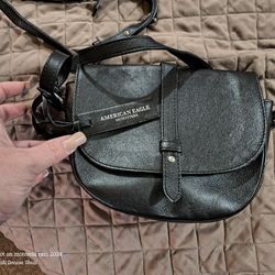 American Eagle Leather Mini Black Purse