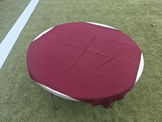 Party Linen Polyester 55.5"x55.5" Table Overlay Square Tablecloth Burgundy