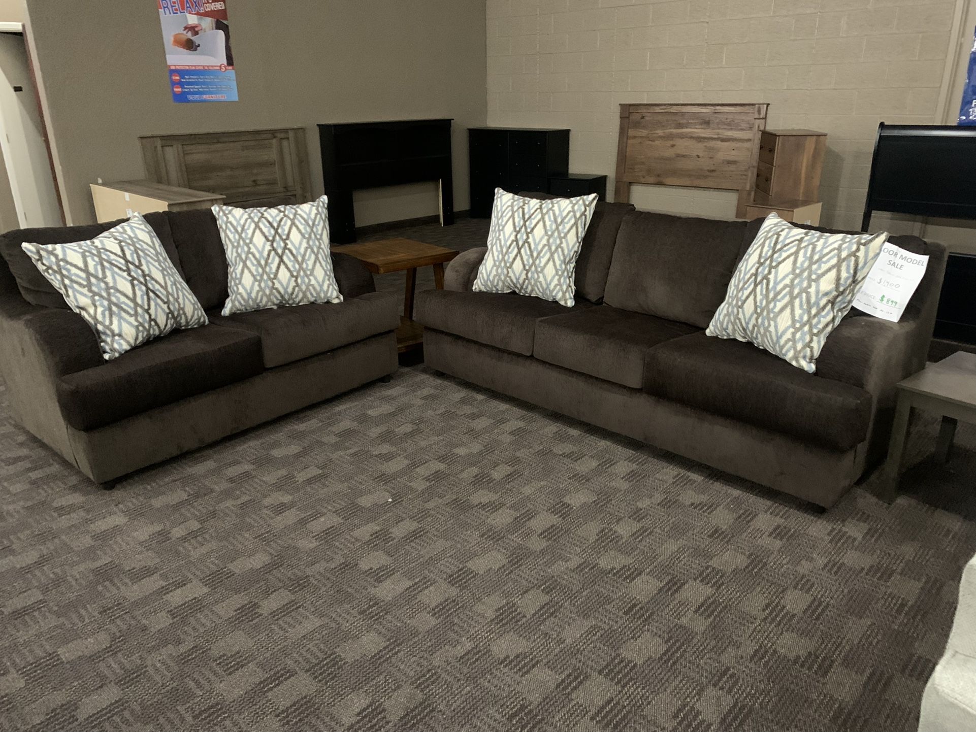 FREE DELIVERY New Brown Sofa Set