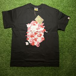 Pink bape tee size large