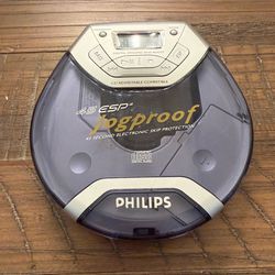 Philips Portable CD Player Discman ESP Jogproof Tested Works Anti Skip 45 Sec