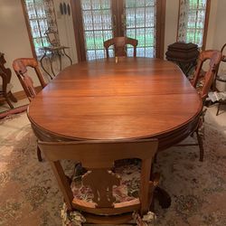 Walnut Dining Table Plus 4 Chairs