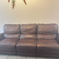 Brown faux Leather Couch 