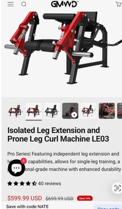 Leg Extension and Prone Leg Curl Machine
