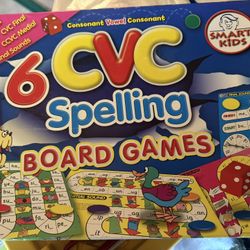 Like New 6 CVC Spelling Board Games 