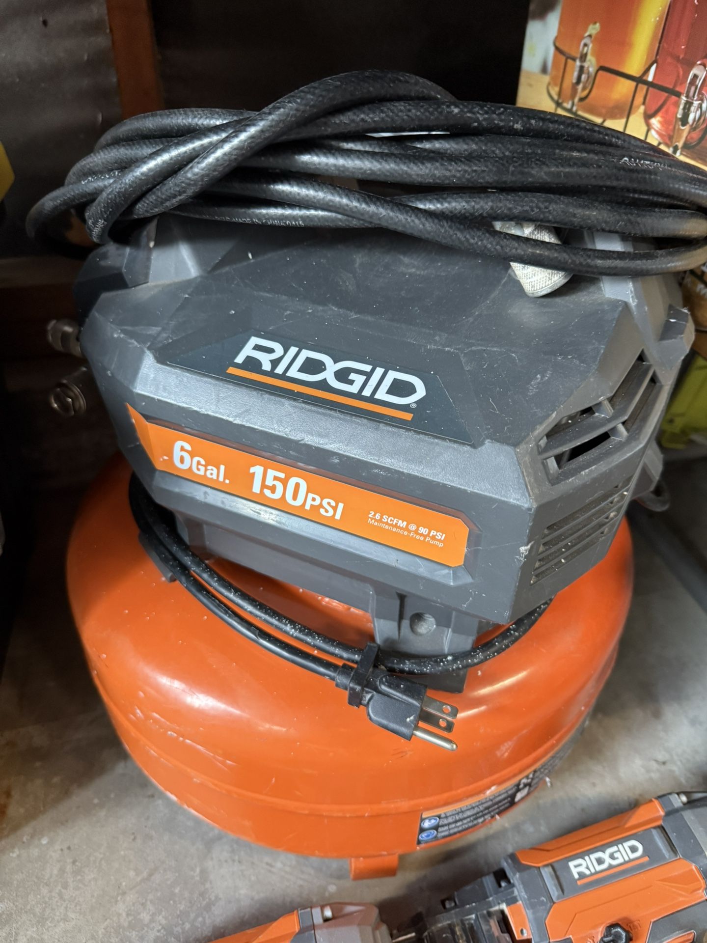 Ridgid Compressor And Ridgid 18g Nailer
