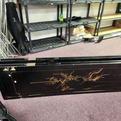 Antique mutlipanel again black lacquer room divider