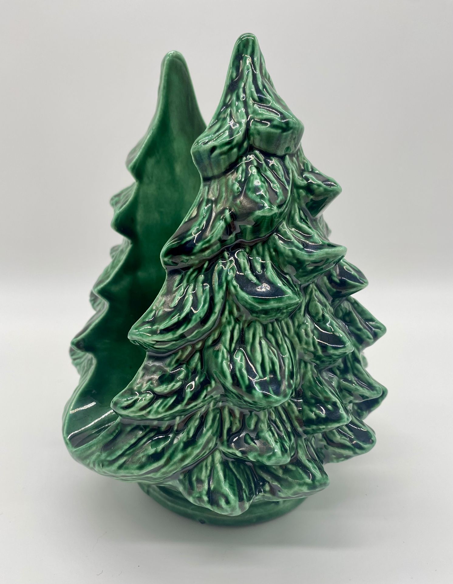 Vintage Ceramic Christmas Tree Napkin Holder