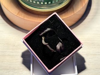 Retired Pandora Crescent moon beaded ring