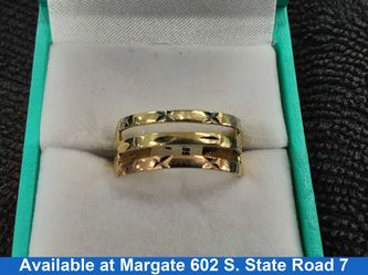 Women's Ring - Tricolor Gold 14k (.585) 2.2 grams Size 9