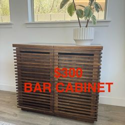 Solid Walnut Bar Cabinet