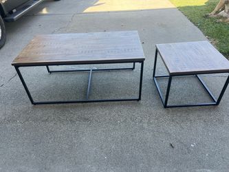 Rustic Industrial Coffee Table & End Table Set