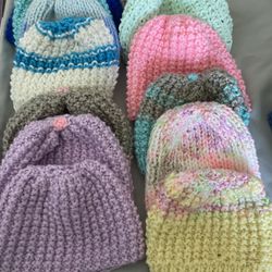 Crochet Newborn Beanies 