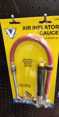 Vaper Air Inflator Gauge with Dual Head Tire Chuck