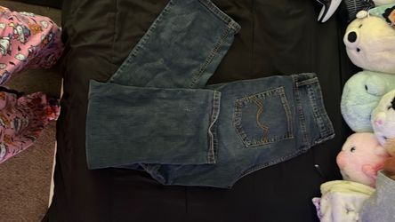 Blue dark wash jeans