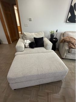 Chair with ottoman