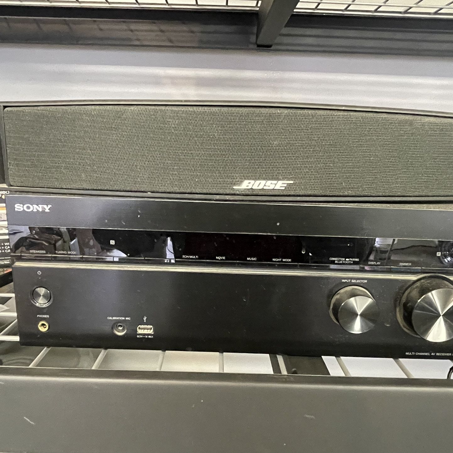 A/V Sony Receiver & Bose Center Speaker 