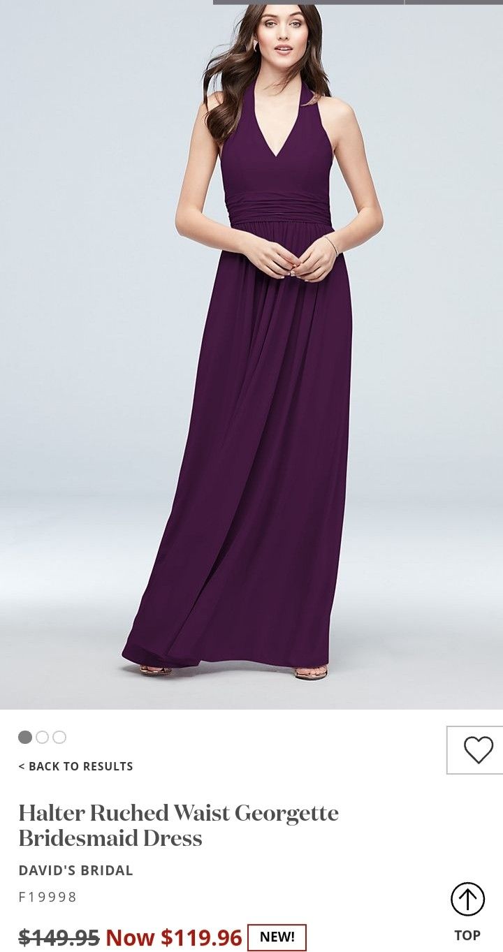 david's bridal eggplant bridesmaid dress Red Cotton Mini Dress